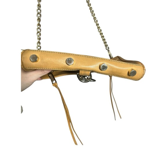 Rebecca Minkoff Tan Leather And Gold Crossbody Hook Closure Mini Mac - Picture 8 of 10